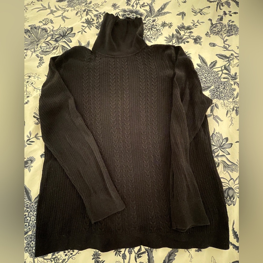 Talbots Women's Black Turtleneck Sweater
